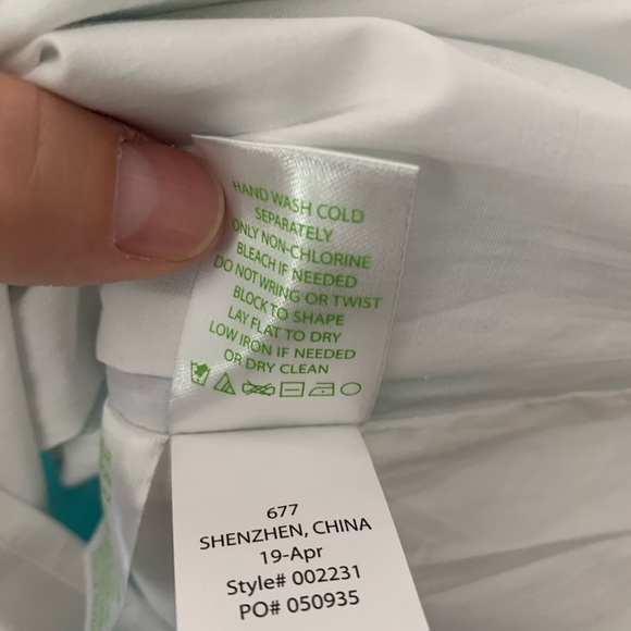 Lilly Pulitzer Blue/White Gabby Stretch Shift Dress In Scuba Doo Print SZ 4 - Picture 6 of 6